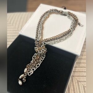 Sabika Mixed-Metal Knot Necklace